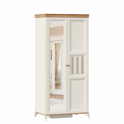 Шкаф двухстворчатый с глухой и зеркальной дверями Вилладжио 680080 (Любимый дом)