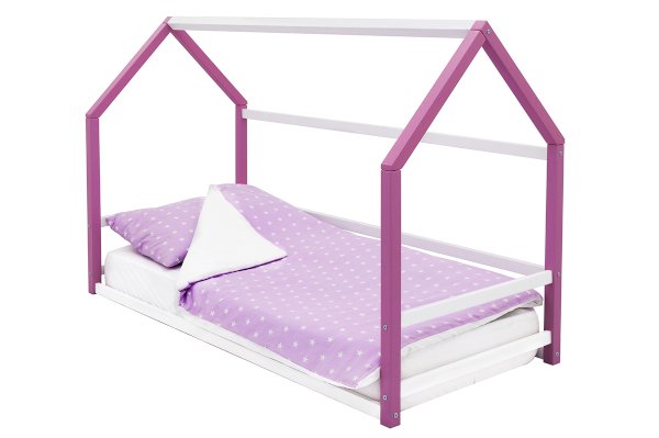 Детская кровать-домик Монтессори Svogen цвет лаванда-белый (Бельмарко)